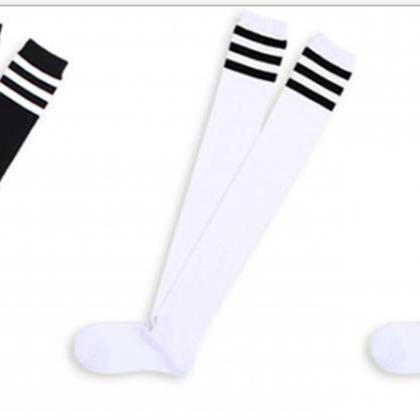 Black Socks With Stripes